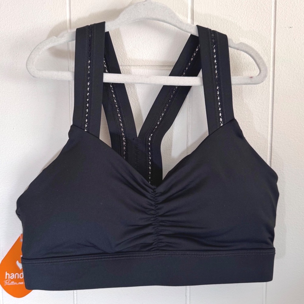 Handful Y Back Bra Booya Black Sports Bra Small NWT Activewear Running Gym